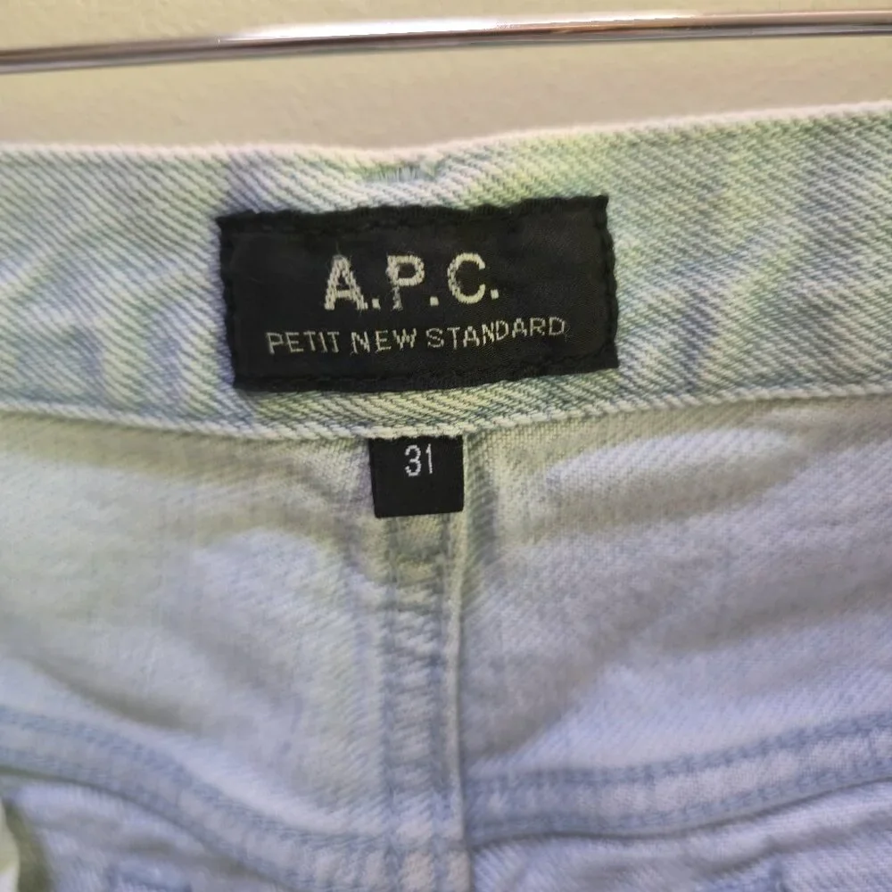A.P.C 100% Cotton denim light wash blue jeans - Size 31 - Picture 7 of 16